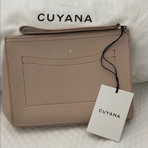 Cuyana Blush Leather Clutch